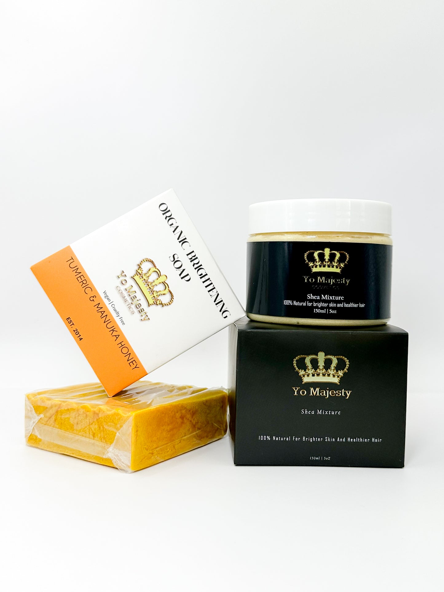 Body Glowy Duo: Turmeric & Manuka Honey Soap + Shea Mixture Bundle for Bright Glowy Skin